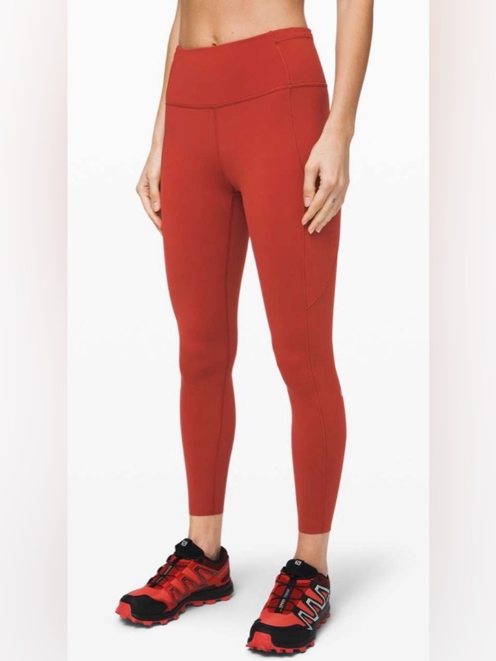 Lululemon Fast & Free Tights High-Rise Rust Red Performance Leggings size 2